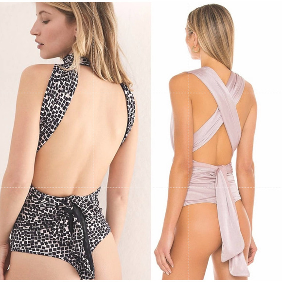 Free People 100 Ways Convertible Printed Bodysuit Size Medium - Picture 6 of 16